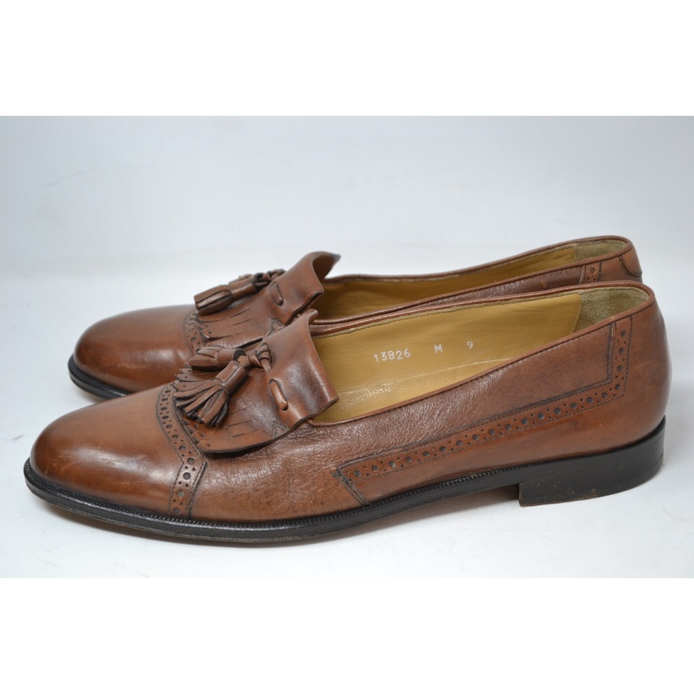 Bruno Magli Italy Brandy Montreal Tassel Loafers Shoes Mens Brown Size 9M 13826‎ - Picture 5 of 15